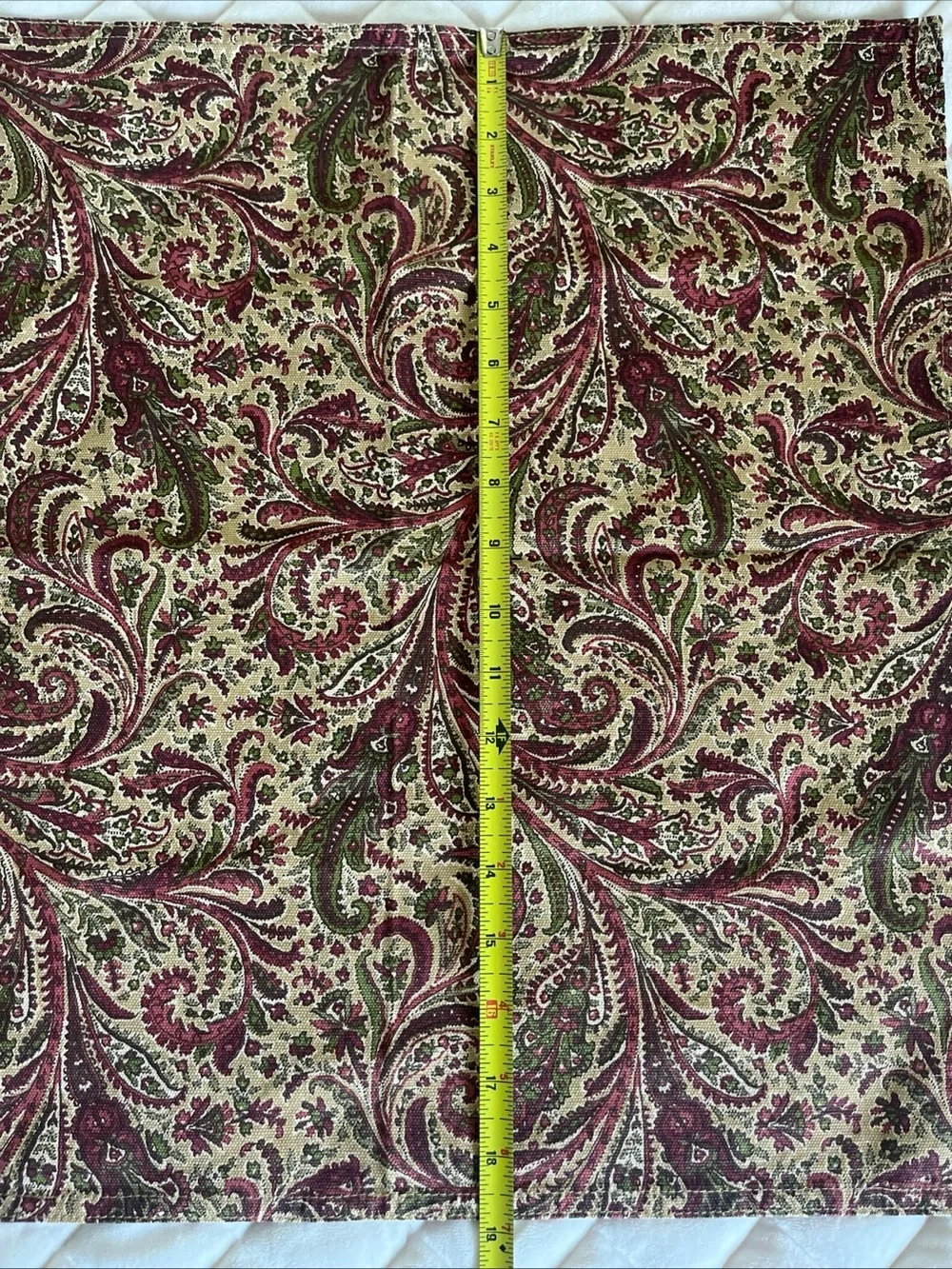 Ralph Lauren Burgundy and Gold Paisley Cloth Napkins